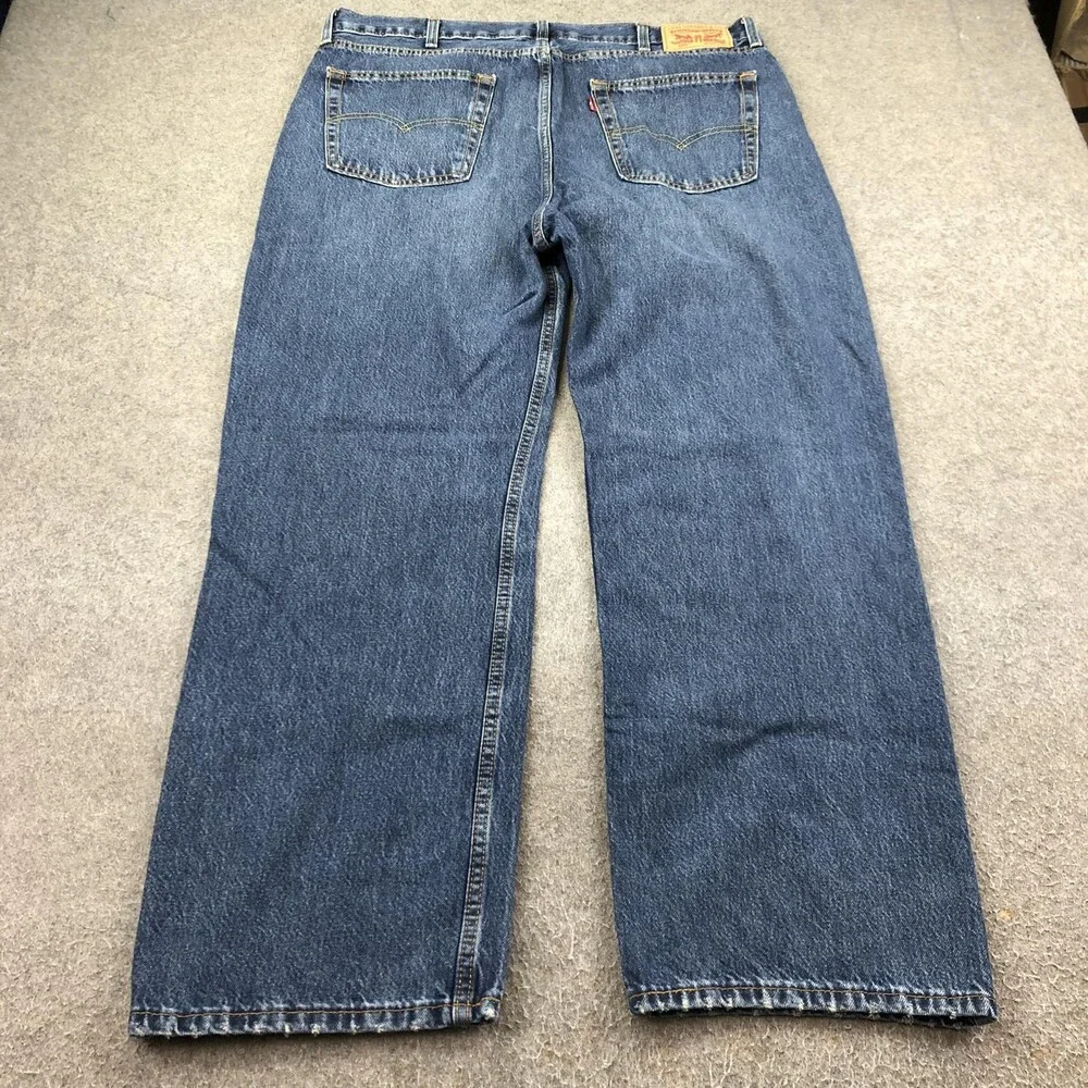 Levis 565 Jeans Mens 40x32 Blue Medium Wash Relaxed Straight Denim Pants Casual